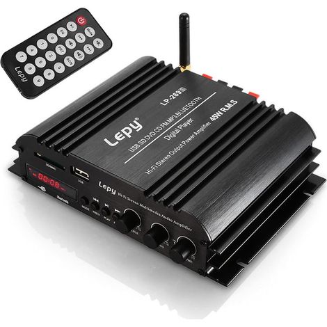 LEPY LP-269S Bluetooth Amplificateur 2-canaux HiFi stéréo 45 W Lecteur multimédia LED Light (1/5)
