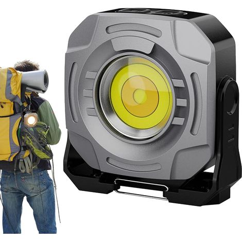 Imán de carga magnética - 2400 rpm, luz de trabajo portátil impermeable de 360° para talleres, soldadura, construcción, maquinaria y pintura. (1/5)