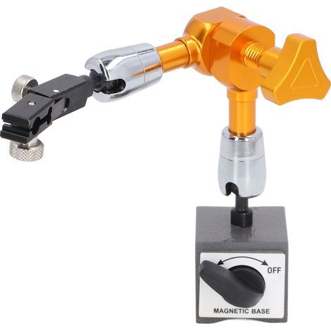 Supporto per comparatore a quadrante, braccio flessibile magnetico potente, base universale, per lavorazioni meccaniche (1/5)