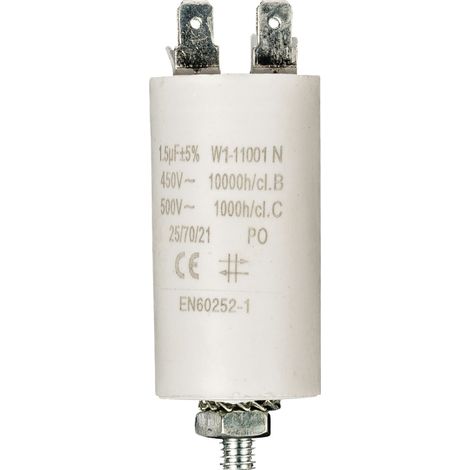 FIXAPART Condensateur 1.5mf 1.5 mf Cosse Micro Farad 450v Condo Moteur