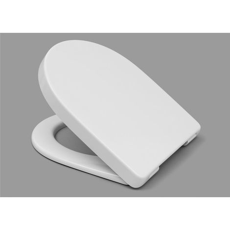 Abattant WC Softclose, charnière en acier inoxydable amovible, blanc (1/4)