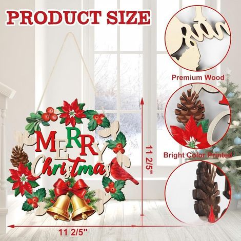 Christmas wooden door hangers, party decorations, holiday plaques, wall signs, decorative crafts