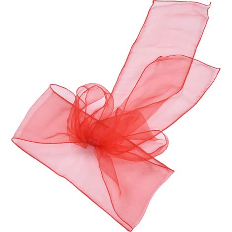 Lot de 10 ceintures pour chaise de mariage, nœud en tulle perlé, 17x270 cm, rouge vif (1/5)