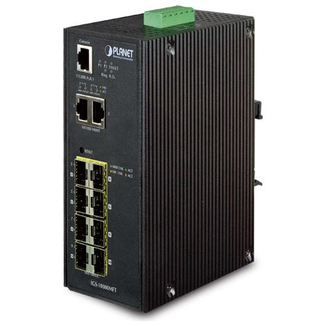 PLANET IGS-10080MFT network switch Managed Gigabit Ethernet (10/100/1000) Blue. White