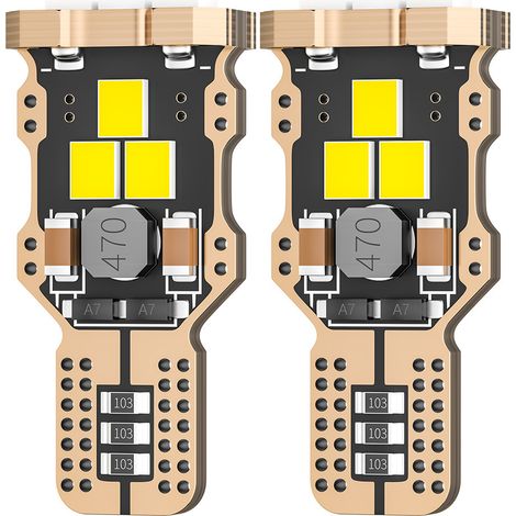 Zwei T15 LED-Rückfahrscheinwerfer für Kraftfahrzeuge, 3030 9SMD-Leiterplatte mit dekodierten Hochleistungsbremsleuchten, 360-Grad-Totwinkelbeleuchtung, Zubehör, geeignet für die meisten Automodelle (w