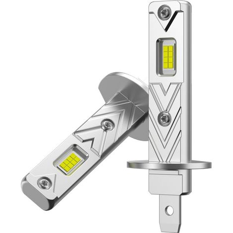 H1 LED-Lampe 30000 lm, H1 LED-Autolampe 6500 K, CSP LED 12 V, 80 W, Plug & Play (H1 (30000 lm)), Aluminium, sofort einsatzbereit, IP68 wasserdicht, 2 Stück (1/5)