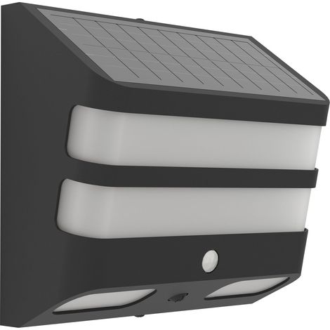 Applique murale extérieure LED Stiappa, lampe solaire avec détecteur (1/2)