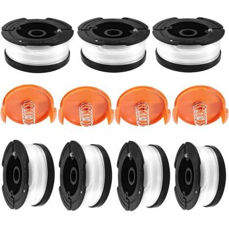 Trimmerfadenspule für Black & Decker Trimmer, Spulen A6481 und A6485, kompatibel mit Black & Decker AF-100, 7-Zoll-Trimmerfadenspule mit 4 Spulenkappen und Karteo (1/5)