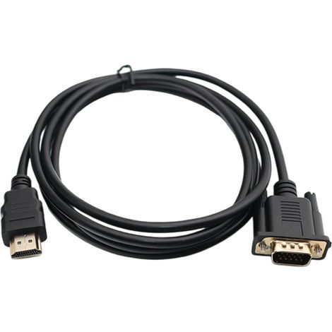 Câble Convertisseur HDMI Vers VGA - 1080p - 1,8 M - Avec Puce Intégrée - Pour Ordinateur Portable Et Écran - 1 Pièce (1/5)