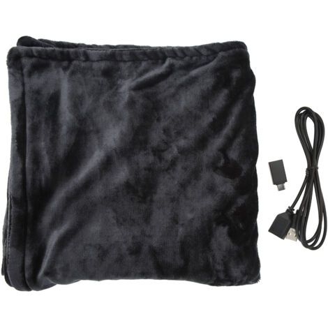 QORVA- Couverture chauffante électrique en polaire de corail, en Fiber de carbone, chauffage sûr, châle de température à 3 vitesses