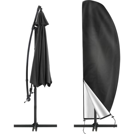 (26540/70/50CM)Housse Parasol Déporté pour Parasol Ø 2-4m, 210D Oxford Housse de Protection pour Parasol avec Sac de Rangement (1/5)