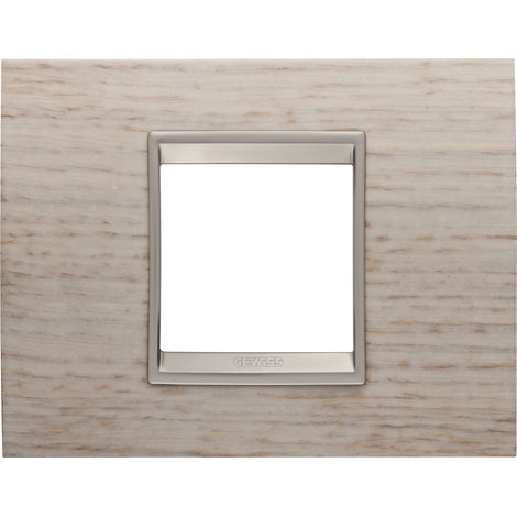 PLAQUE LUX RECT. 2P BOIS CHÊNE CLAIR GEWISS GW16202WK
