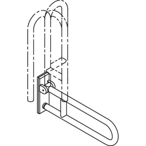 HEWI 805.50.101 poignée SK mobile, acier inoxydable (1/3)