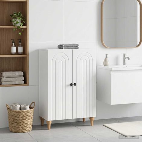 vidaXL Armario de Almacenamiento para Baño ALKMAAR Blanco (1/4)