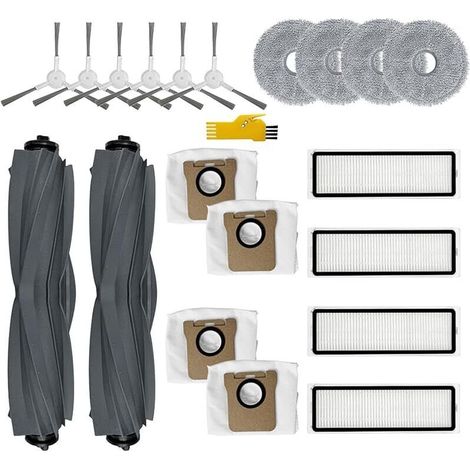 Accesorios para la aspiradora robot Dreame L10s Ultra, L10s Pro, L10 Ultra y Xiaomi X20 Plus: 20 unidades - 2 cepillos principales, 4 filtros, 6 cepillos laterales, 4 mopas, 4 bolsas (1/5)