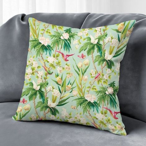 Housse de coussin floral papillon été, décoration intérieur élégant,45×45cm (1/5)