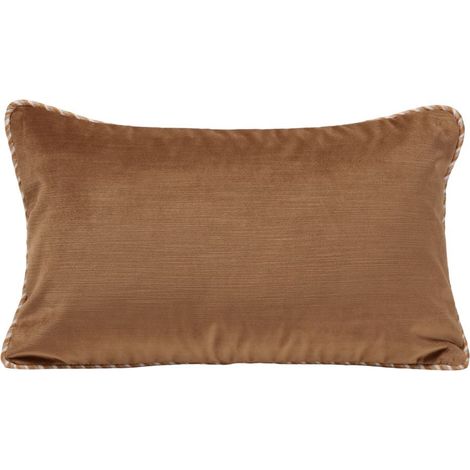 Housse de coussin en Velours lumineux et passementerie rayée DALILA