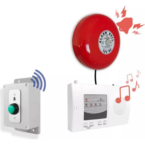 Sonnette sans-fil 900m longue distance bouton autonome haute résistance + carillon & cloche puissante (gamme DA600+) (1/5)