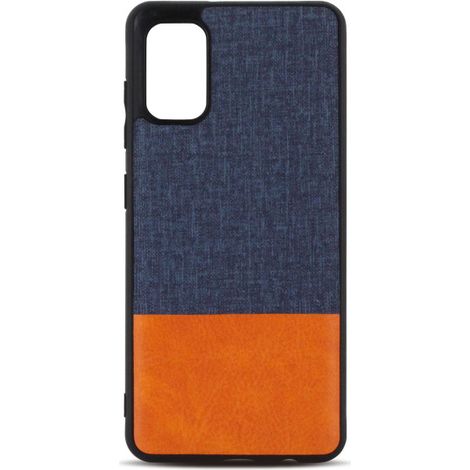 Coque souple bi-matière pour Samsung A41 - bleue et orange (1/4)