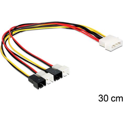 Delock cable power molex 4 pin male  4 x 2 pin fan