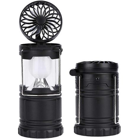 Lanterne LED d'extérieur, lanterne de camping pliable avec ventilateur (1/4)