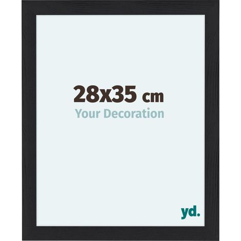 yd. - Cadre photo 28x35 - Noir Grain de Bois - MDF - Como (1/5)