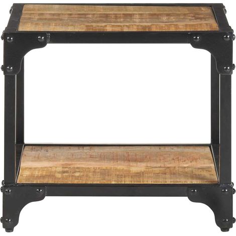 Maison Exclusive - Tavolino da Salotto 40x40x36 cm Legno Massello di Mango Grezzo (1/5)