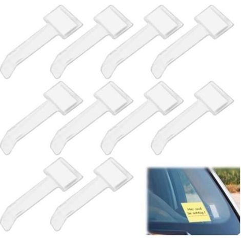 10 Pièces Support Carte handicapé Pare Brise,Disque stationnement,Porte Document Voiture,Clip de Ticket de Pare-Brise,Clip de (1/4)