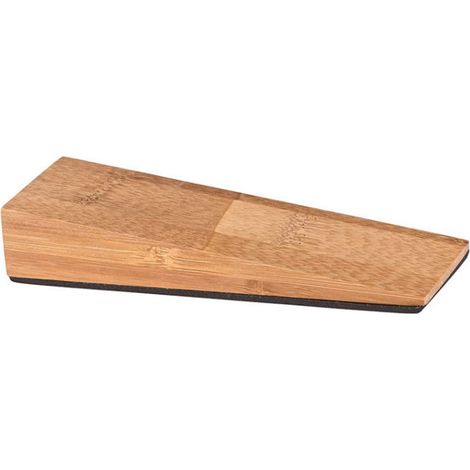 Door Stopper Non Slip Triangle Beech Noise Elimination Wood Door Stopper Wedge for Home Dark Color (1/5)