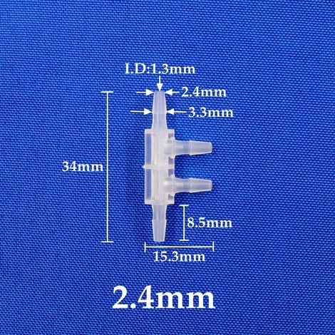 (5 raccords latéraux 2,4 mm, 4 voies - 5 pièces) 5 raccords répartiteurs en polypropylène de qualité alimentaire pour tuyau d'eau et d'air d'aquarium (1/5)
