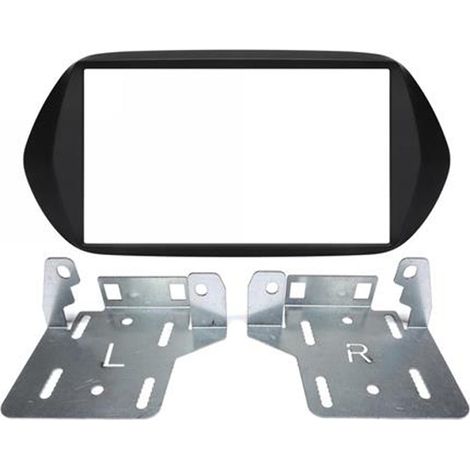 KIT MASCHERINA MONTAGGIO AUTORADIO AFTERMARKET 2DIN COMAPTIBILE PER FIAT TIPO 2015+ NERA