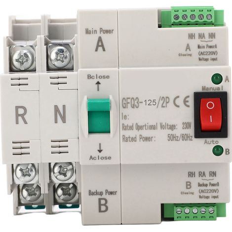 Automatischer Dual-Power-Umschalter 2P Schnellschaltung PC AC 230V für Haushalt und Fabrik 40A (1/5)