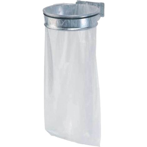 Support de sacs poubelles mural 110 litres Rossignol Ecollecto gris (1/7)