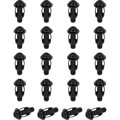 Ancres Creuses Pour Mur En Acier, 20Pcs M8x34.5mm Vis Pour Plaque De Plâtre, Molly Bolt Hollow Drive Pour Drywall, Briques, Portes En Bois, Métal Fin, Béton, Maçonnerie, Noir (1/5)