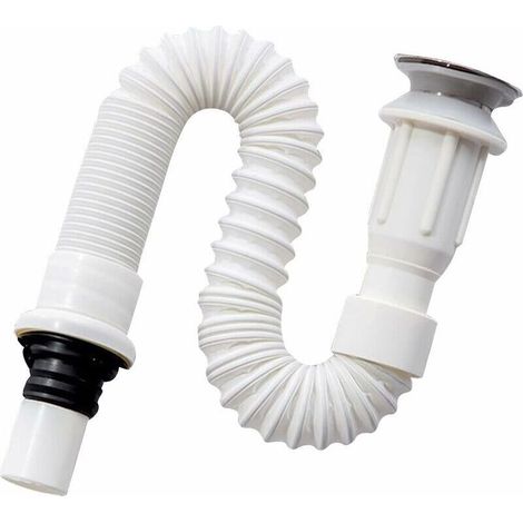 siphon lavabo, siphon gain de place, flexible evacuation lavabo, Bonde pour lavabo, extensible de (1/4)