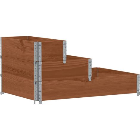 Maison Exclusive - Fioriera Rialzata a 3 Livelli Marrone 120x80 cm Legno di Pino