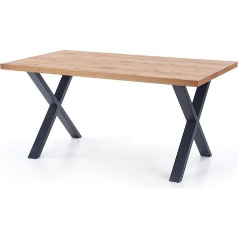 Mesa Houston 702 , 76x90x160cm, Alargamiento, Aglomerado laminado, Metal