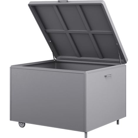 Scatola da terrazzo, contenitore da giardino Zumm grigio alluminio Homms (1/5)