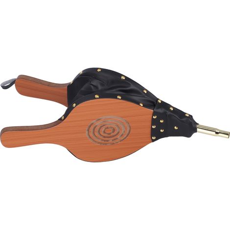 Soufflet de cheminée à bois, grand souffleur d'air pour bois, buse en fonte avec sangle de suspension, pour barbecue de camping en plein air. (1/5)