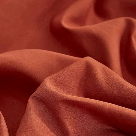 Housse de Couette 200x200 Taie d'oreiller 65x65cm Terracotta (1/3)