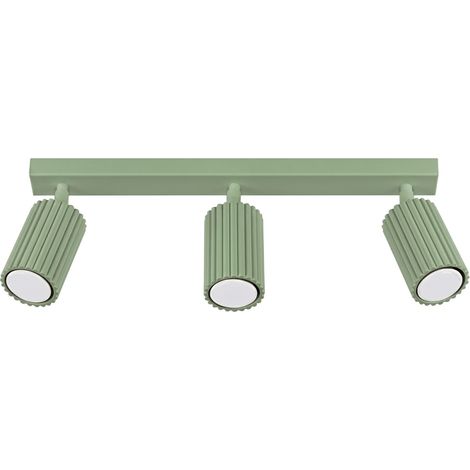 Plafonniers Karbon aluminium sauge 3xGU10 45cm Sollux (1/5)