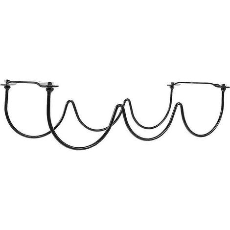 Étagère à vin en fer forgé, porte-bouteilles sous meuble, design ondulé, 1 pièce-38.00X13.00X8.00CM-Black (1/4)