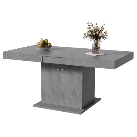Table extensible 140-180cm béton avec rangement gain place (1/5)