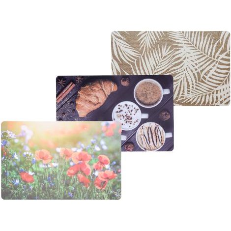TOVAGLIETTA AMERICANA PER TAVOLI cm. 43 x 28 - 'breakfast' fantasie assortite 12 PZ