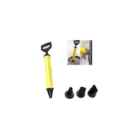 Pistolet extrudeur pour mortier et résine époxy – 4 buses interchangeables – Coque en plastique ABS – Tige en acier inoxydable