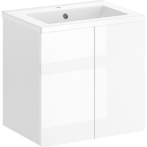 Mobile sottolavabo per bagno Izan, Bianco, , Vicco (1/5)
