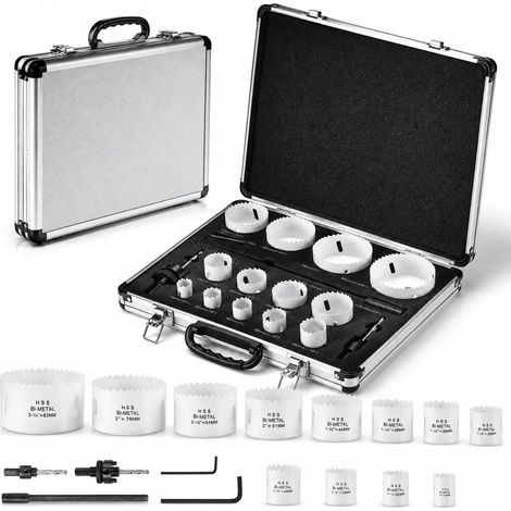 Scie Cloche Bi-métal 18PCS, Coffret de Scie Trépan 19-83mm (1/5)