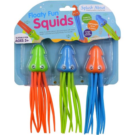 Splash About Floaty Fun Squid Dive Toys - Confezione da 3 (1/4)