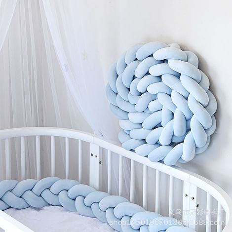 Coussin décoratif tressé en forme de serpent, oreiller latéral, protection de chevet, jeté de lit à nœuds, décoration chambre enfant, 200 cm. (1/5)