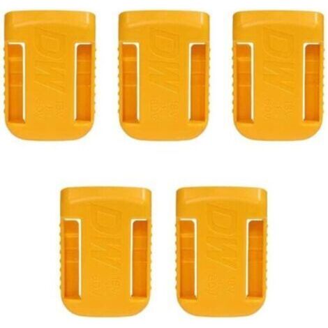 5 Pièces Support de Batterie d'Outils, Tool Support de Batterie pour Dewalt 18V, Couvercle de la Batterie Clip de Ceinture(jaune) (1/5)